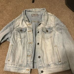 BKE Jean jackets with pearl beans size L